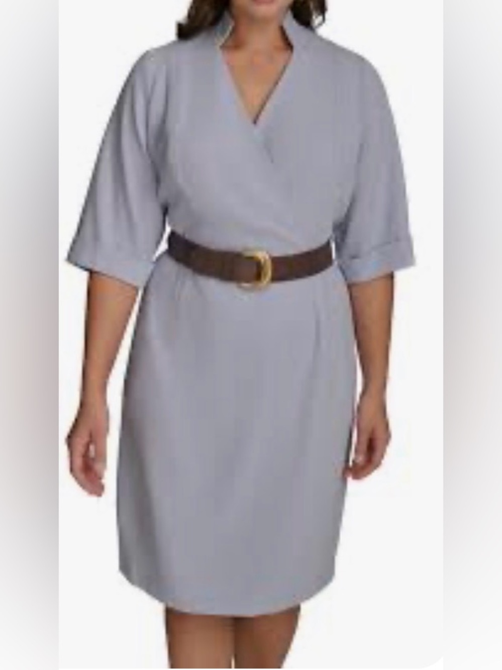 Donna Karan NWT $179 Belted Cady Sheath Dress
